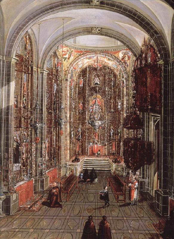 unknow artist This painting Allows us to picture the interior of a church in new spain Spain oil painting art